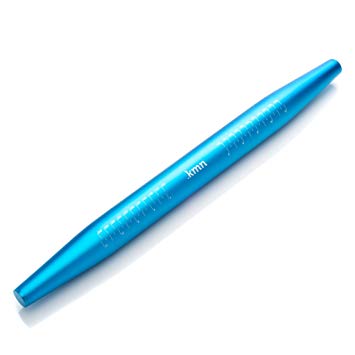 KMN Home Aluminum Rolling Pin for Baking, Professional Non-Stick Rolling Pin with Graduated Measurements, Blue