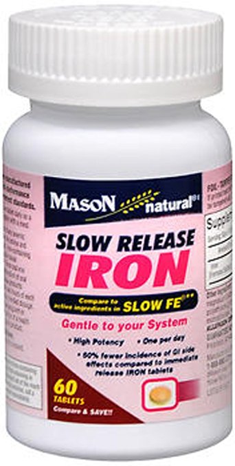 Mason Naturals Iron 50 mg Slow Release-60 Tablets