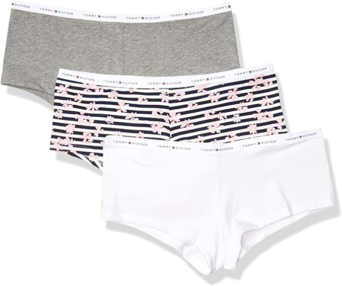 Tommy Hilfiger Women's Cotton Boyshort Underwear Panty, Multipack