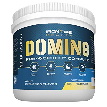 DOMIN8 - Premium Pre-Workout Concentrate - Enhanced Focus, Mental Clarity & Intensity - Two Serving Sizes for Tailored Results - Up to 100 Servings - 8 Active Ingredients - Guaranteed Results!