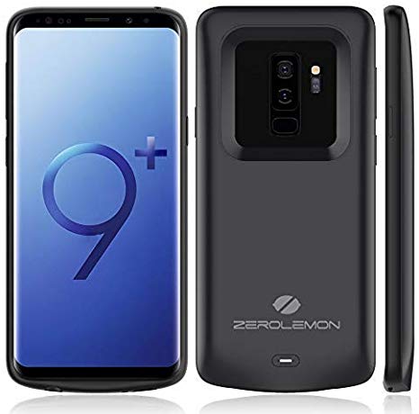 ZEROLEMON Samsung Galaxy S9 Plus Battery Case, Slim Power 5200mAh Extended Battery with Soft TPU Full Edge Protecton Case for Samsung Galaxy S9 Plus - Black