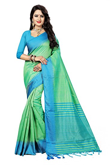 J B Fashion Sarees For Woman cottan Silk Saree With Blouse Piece For Party Wear/Wedding