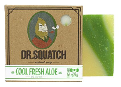 Dr. Squatch - Cool Fresh Aloe - Naturally Refreshing Bar Soap for Men, 5 Oz.