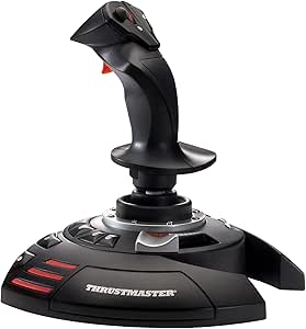 Thrustmaster T.Flight Stick X - Joystick ergonomique de simulateur de vol avec résistance réglable et large repose-main pour PC