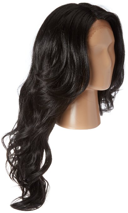 Freetress Equal Brazilian Natural Deep Invisible L Part Lace Front Wig DANITY (1B)
