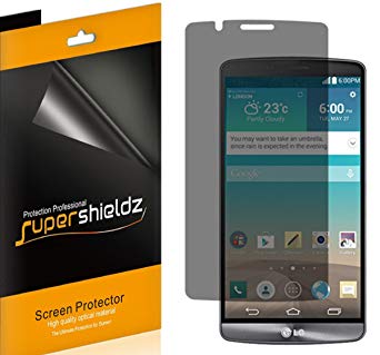 [2 Pack] Supershieldz- Privacy Anti-Spy Screen Protector Shield for LG G3   Lifetime Replacements Warranty - Retail Packaging