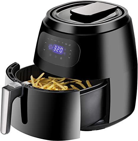 ZENY Air Fryer w/Digital Screen, XXL 7.6QT Large Air Fryer Oven w/8-15 Modes,1700W Hot Air Fryer Cooker w/Auto Off Function & Recipe