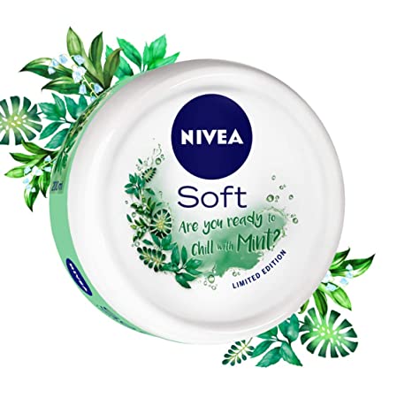 NIVEA Soft, Light Moisturising Cream, Chilled Mint, 200ml