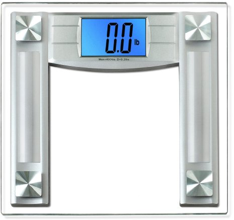 BalanceFrom High Accuracy Digital Bathroom Scale with 43 Large Backlight Display and Step-on Technology Silver