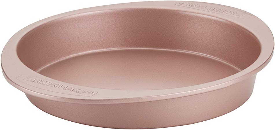 Farberware 47772 Nonstick Bakeware Baking Pan / Nonstick Cake Pan, Round - 9 Inch, Red