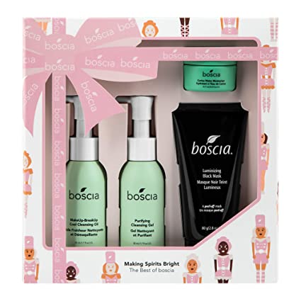 boscia Making Spirits Bright: The Best of boscia  - Vegan, Cruelty-Free, Natural and Clean Skincare | boscia Limited Edition Best-Sellers Bundle