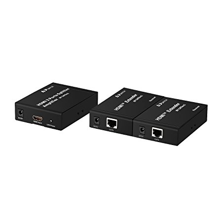Portta PET0102E HDMI Splitter 2 Port 1x2 v1.3 with UTP CAT5e/CAT6 Display up to 50m support 1080p 3D Full HD Deep Color HD Audio