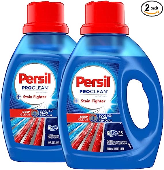 Persil ProClean Power-Liquid Laundry Detergent, Original Scent, 2-in-1 Liquid Detergent, 50 Fl Oz (2 Pack)