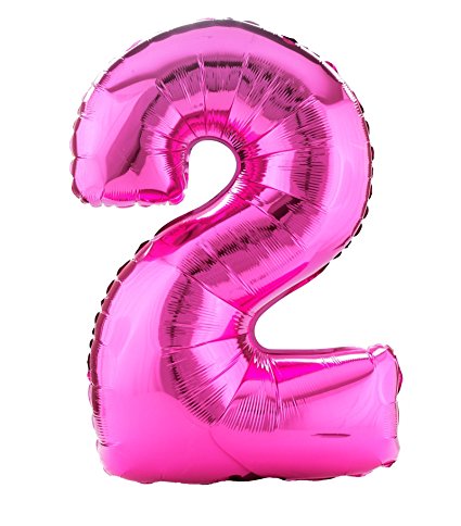 Party Destination 160367 34 in. Pink no.2 Shaped Foil Balloon