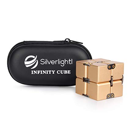 Premium Aluminum Alloy Infinity Cube, Unique Portable Luxury Handheld Fidget Toy, Ideal For Stress, Anxiety, ADHD, PTSD, and General Fidgeting by Silverlightl