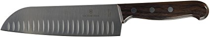 Victorinox 6852017 Santoku Knife, Fluted Blade, Rosewood, 17 cm