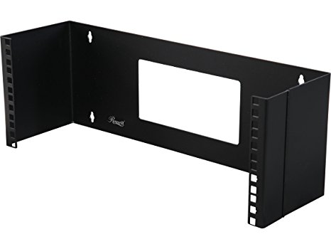 Rosewill 4U 19 Inch Steel Wall Mount Hinged Server Bracket with 6 Inches Deep and Hinge Design for Easy Asscess for Network Switches and Routers (RSA-4UBRA001)