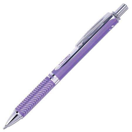 Pentel EnerGel Alloy RT Premium Liquid Gel Pen, 0.7mm Violet Barrel, Violet Ink (BL407VBPV)