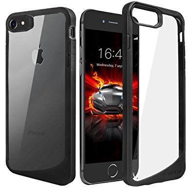 MBLAI iPhone 8 Case,iPhone 7 Case, Clear Transparent Protective Scratch Resistant Case Slim Fit Shockproof Bumper Air Space Cover for Apple iPhone 7 / iPhone 8 (Black)