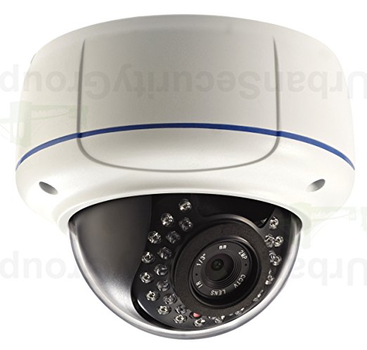 USG 1080P 2MP HD IP PoE Dome Security Camera: 2.8-12mm Varifocal Lens   IR LEDs 115 Feet Night Vision   IR-Cut   IP66 NEMA 4x Outdoor Rated   ONVIF