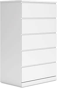 Signature Design by Ashley Onita Chest of Drawers, 32" W x 20" D x 49" H, White