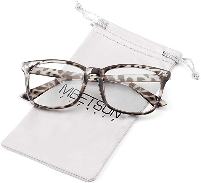 MEETSUN Blue Light Blocking Glasses, Anti Eye Strain Headache (Sleep Better),Computer Reading Glasses UV400 Transparent Lens