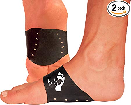 Foots Love ❤ Plantar Fasciitis Arch Support Soft Gel Sleeves. Arch Pain Comfort with 3-D Arch Tech and Cool Max Air Pockets. Start The Healing of Flat Feet, Heel Spurs and High Arch Pain