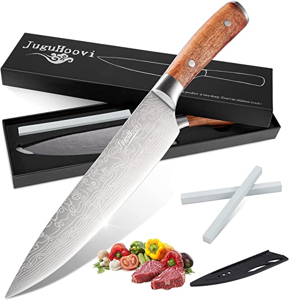 Chef Knife,8 inch Professional Chef Knives Japanese Kitchen Knife, Solid wood handle High Carbon Chef Knives stainless steel Germany
