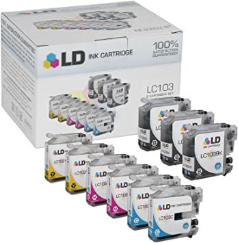 LD Products Compatible Ink Cartridge Replacement for Brother LC103 High Yield (3 Black, 2 Cyan, 2 Magenta, 2 Yellow, 9-Pack)