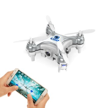 Smallest FPV Drone with Camera Live Video iOS/Android APP Phone Wifi Remote Control Mini Quadcopter Spy Drone Pocket Drone for Apple iPhone iPad Sumsung HTC