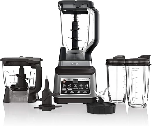 Ninja BN801C, Professional Plus Kitchen System With Auto-iQ, 72oz Pitcher, Black/Silver, 1400W (Canadian Version)