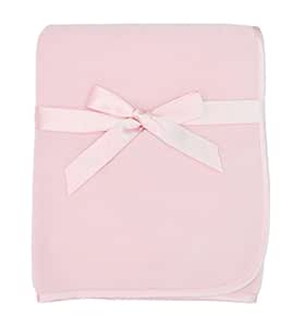 TL Care Fleece Blanket with Silk-Like Satin Trim, Soft, Warm & Cozy, Pink, 30" x 30" for Boys and Girls, Perfect for Baby Carrier, Stroller, Travel and Gifting