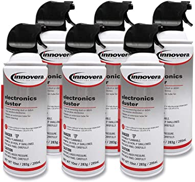 Innovera 10016 Compressed Air Duster Cleaner, 10 oz Can, 6/Pack