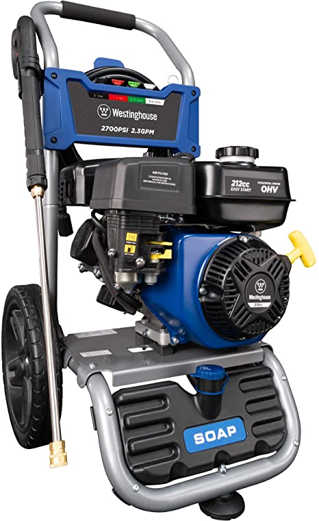 Westinghouse WPX2700 Gas Powered Pressure Washer 2700 PSI and 2.3 GPM, Soap Tank and Four Nozzle Set, CARB Compliant