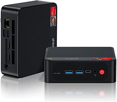 Beelink SER5 Mini PC, AMD Ryzen 5 5560U (6C/12T, up to 4.0Ghz), 16G DDR4 500GB M.2 2280 NVMe SSD, Mini Desktop Computer 4K@60Hz/WiFi 6/BT5.2/Dual HDMI/Type-C, Support 2.5 Inch HDD