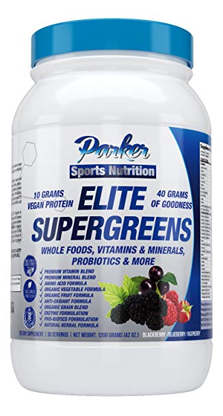 Elite Supergreens is Premium Organic Green Superfood with Very High End Ingredients in All Categories. Very Large 40 Gram Serving Size Provides 5 to 9 Servings Wholesome Fruits & Vegetables Nutrition