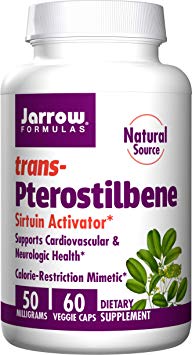 Jarrow Formulas Natural Source Pterostilbene, Supports Cardiovascular & Neurologic Health, 50 Mg, 60 Veggie Caps