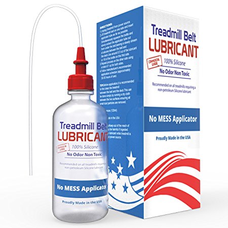 Treadmill Belt Lubricant | 100% Silicone | USA MADE | No Odor & No Propellants | Applicator Tube for Full Belt Width Lubrication at a Controlled Flow-So Easy