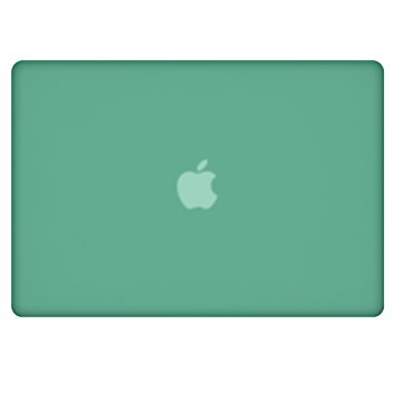 MacBook-Air-13-Cover, RiverPanda Lightweight Ultra Slim Rubber Coated Hard Case Cover With Keyboard Skin for MacBook Air 13-Inch (A1369/A1466) - Ocean Green