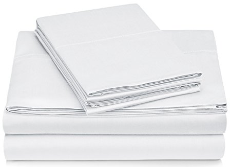 Pinzon 400-Thread-Count Egyptian Cotton Hemstitch Sheet Set - Full, White