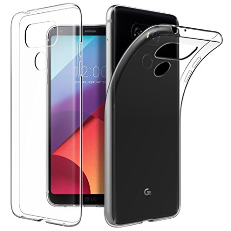 LG G6 Case, EasyAcc Crystal Soft Premium TPU Case Clear Ultra Slim Thin Transparent Anti Slip Case Back Protector Cover for LG G6 5.7"