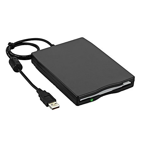 Neoteck 3.5" USB Floppy Disk 1.44 MB FDD Floppy Disk Drive External Portable USB Floppy Disk Reader Plug and Play for Laptop PC MAC Windows 10 Windows 8 7 VISTA/XP/ME/2000/SE/98