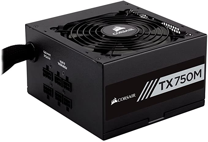 Corsair CP-9020131-UK TXM Series 750 W TX750M ATX/EPS Semi-Modular 80 Plus Gold Power Supply Unit - Black