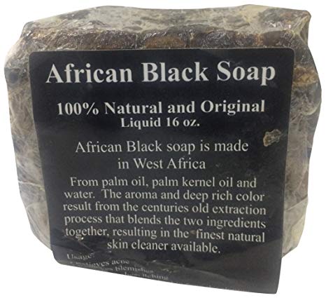 Black Soap Raw African Soap, 100% Organic Pure, 1 lb.