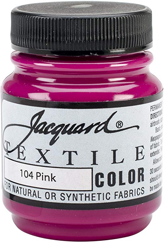 Jacquard Products Textile Color Fabric Paint, 2.25-Ounce, Pink