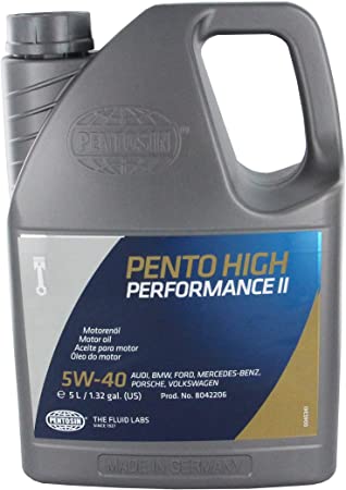 Pentosin 8042206-C Pento High Performance II 5W-40 Synthetic Motor Oil - 5 Liter (Case of 3)