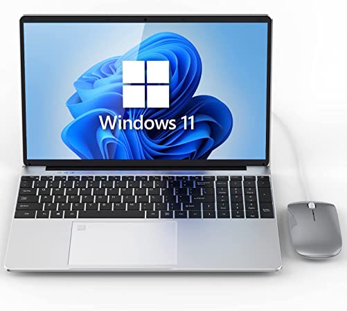 NEXSMART Windows 11 Laptop PC 16GB RAM LPDDR4 512GB SSD Netbook 15.6'' UHD Intel Celeron N5105 Processor Computer with Touch ID Type C USB 3.0 WiFi5 Bluetooth 4.0