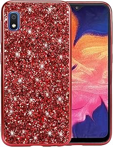 Case Compatible for Gabb Phone Plus, Glitter Sparkle Bling Shiny Diamond Rhinestone Case with Flexible Electroplated Bumper Girl Women Case Cover Compatible with Gabb Phone Plus 5.83" -red