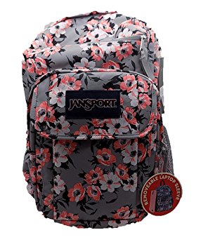 JanSport Womens Digital Carry Mainstream Digital Student Backpack - Coral Sparkle Pretty Posey / 18"H X 13"W X 7.5"D