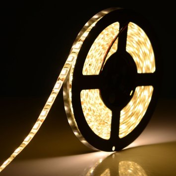 ANNT® 5m 300 units SMD5050 LED Strip (Warm White),Waterproof IP65,LED Tape, Light Strips, Pack of 16.4ft/5m